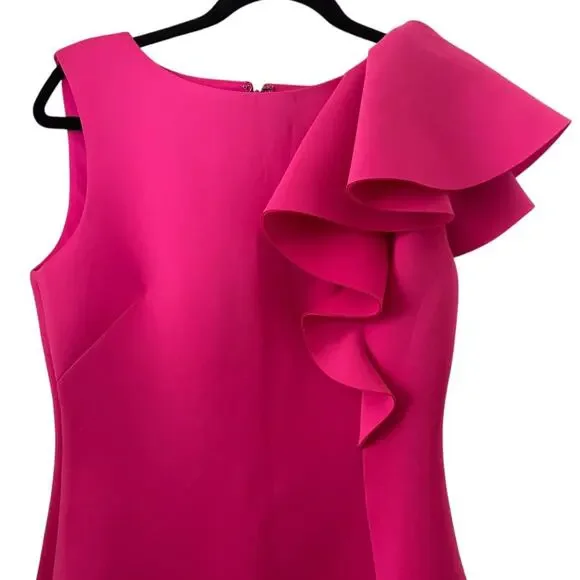 Eliza J Pink Ruffle Sleeve Dress - Picture 4 of 13